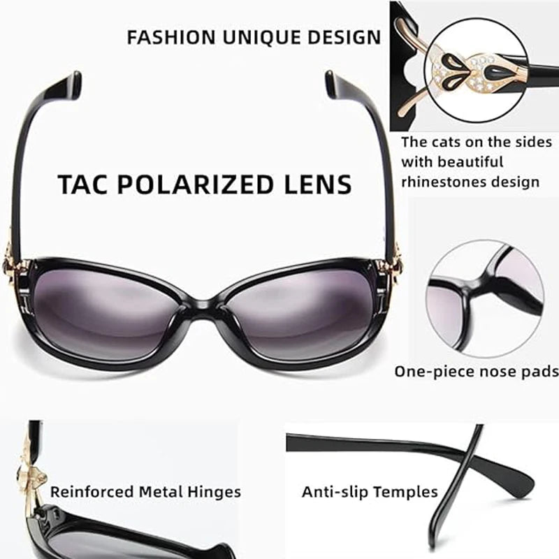 women's sunglasses, fashionable polarized sunglasses, oversized sunglasses, women's shading and UV protection