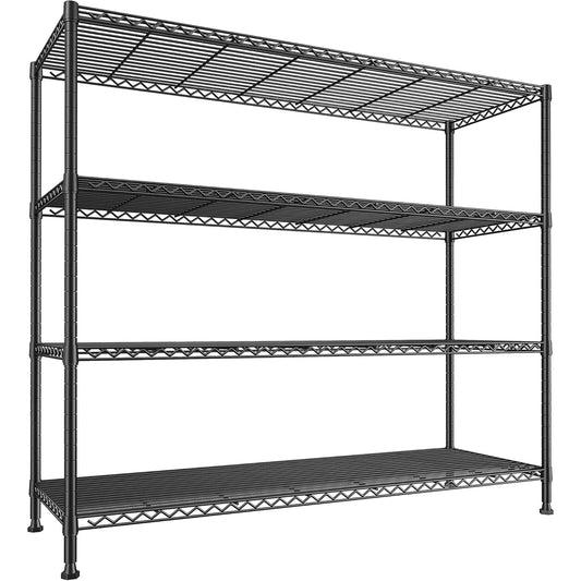 Storage Shelves 45.3''W Wire Shelving Unit 4 Tier Metal Shelves for Storage Rack Metal Shelving 45.3''W*63''H*17.7" D