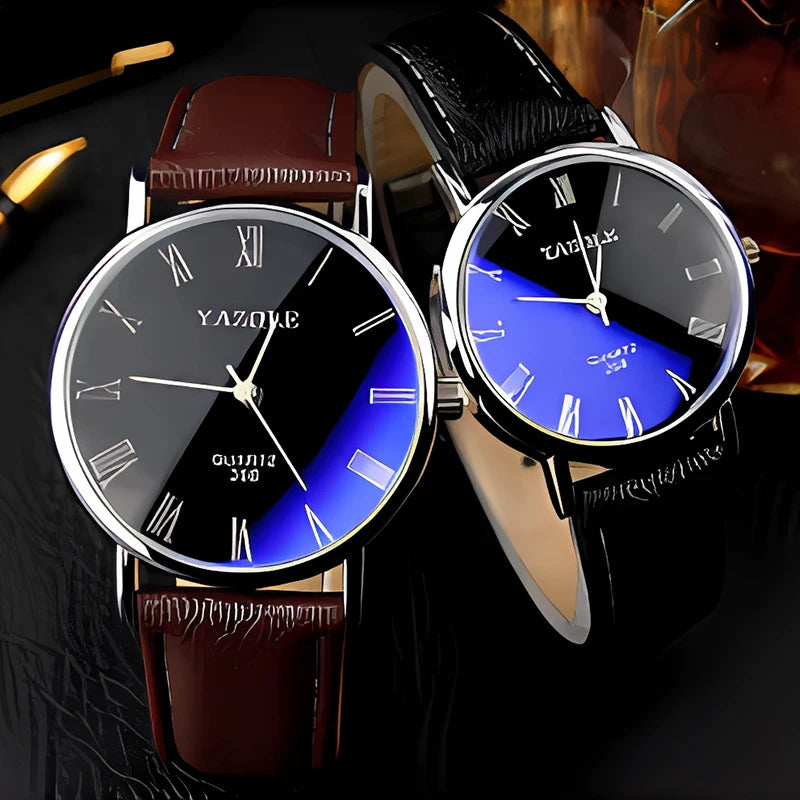 Men's Watches Top Brand Fashion Casual Men Quartz Wristwatches Leather Belt Simple Business Mens Watch Reloj Hombre Kol Saati