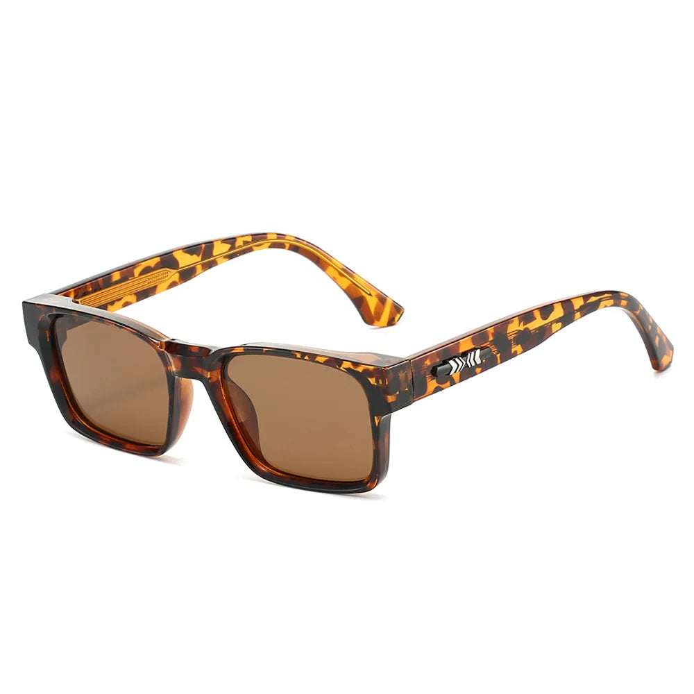 Quality Square Polarized Sunglasses Men Metal Core UV400 Unisex Sun Glasses Travel Hiking Beach Eyewear