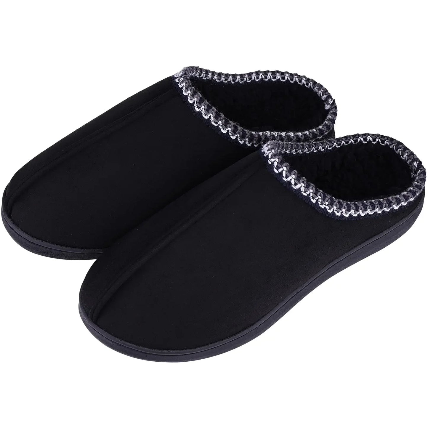 Evshine Men Soft Mules Slippers Non-Slips Cotton Shoes Large Size Flat Slides Men And Women Winter Warm Shoes For Indoor Outdoor