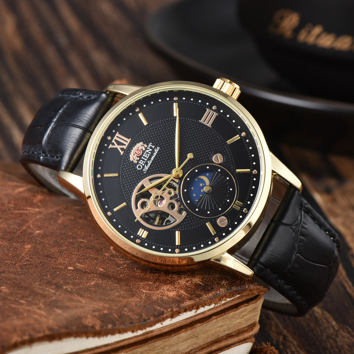 Orient Sport Automatic Mechanical Unisex Watch Full Function World Time Leather Strap
