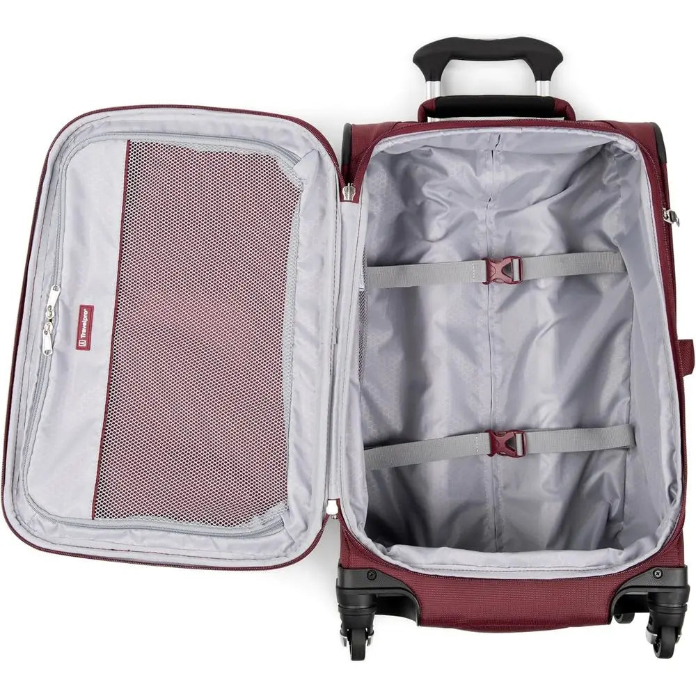 Expandable 2-Piece Softside Carry-On Luggage Set with Spinner Wheels and Underseat Tote, Lightweight Suitcase for Men & Women, B