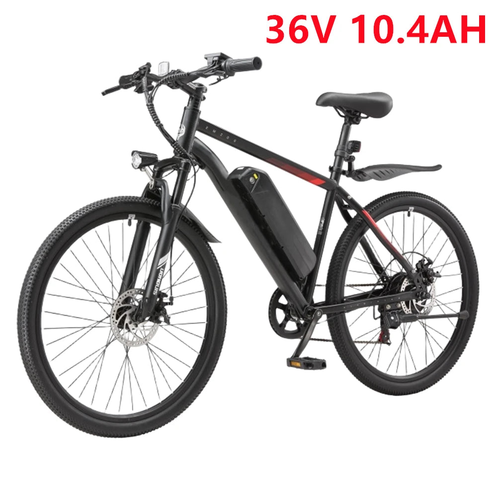 Adults Electric Bicycle, 26" Electric Mountain Bike 650W Peak Motor Ebike 25Mph 35Miles 10.4AH 15.6AH Electric E Bike for Adults