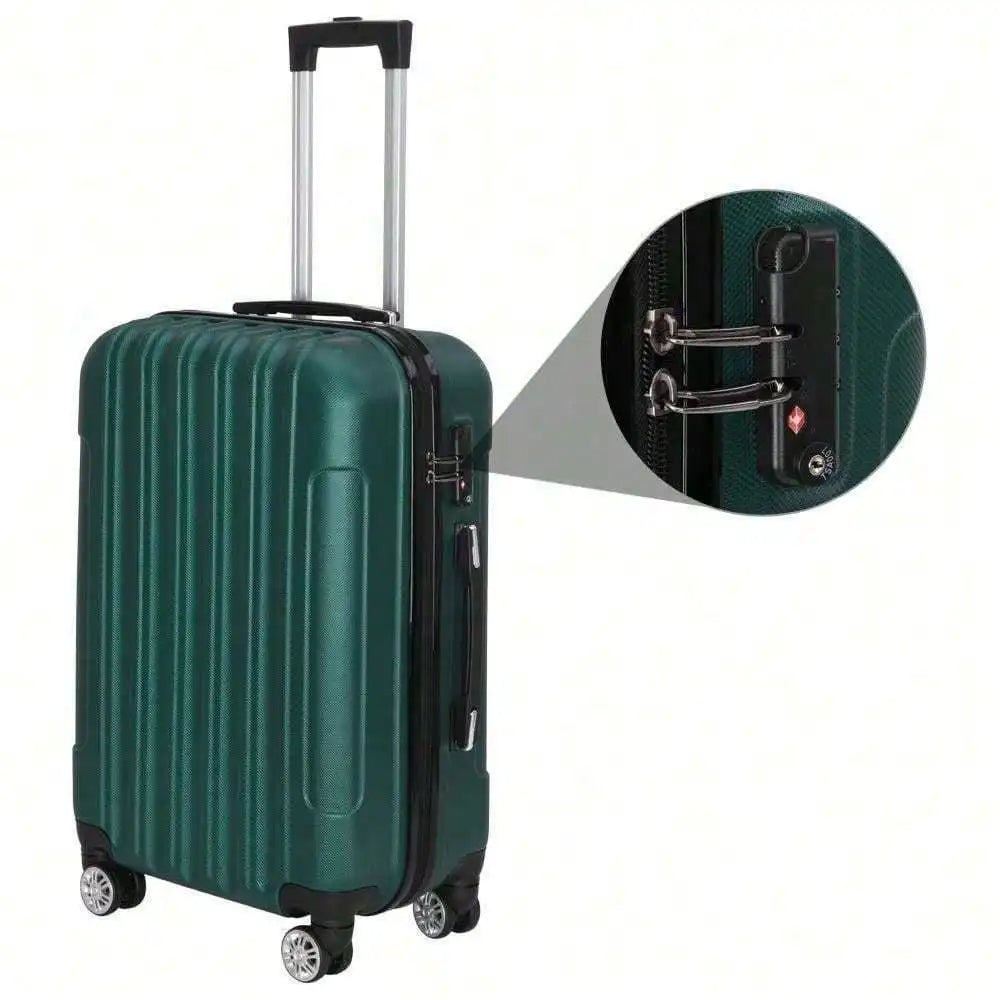 20" 24" 28" Luggage 3 Piece Set Suitcase Spinner Hardshell Lightweight TSA Lock
