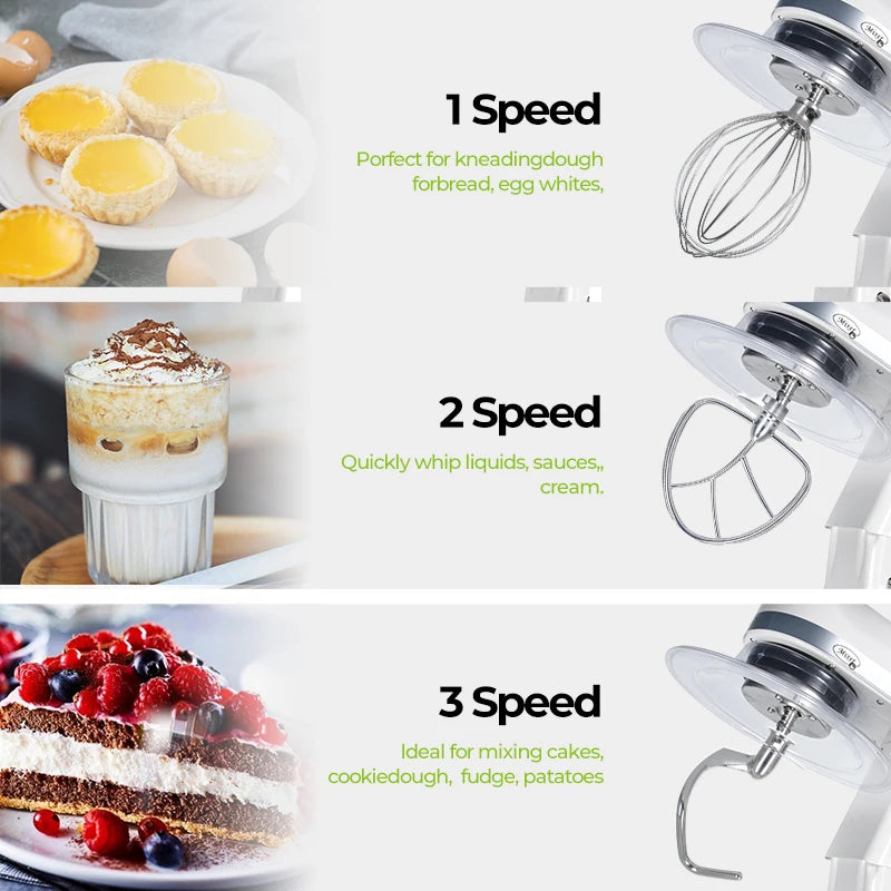 MOSEENER Commercial Electric Planetary Food Mixer 5L-70L Capacity Removable Bowl Bread Dough Mixer For Household Use Mixer