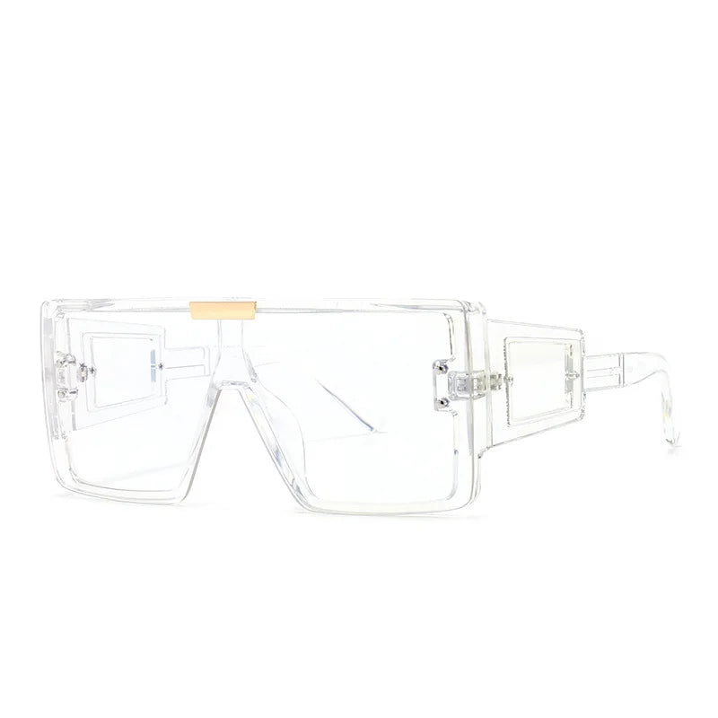 Shield Visor Mask Sunglasses Women Men 2023 Oversized Windproof Punk Glasses Square Big Frame Goggles Shades Sport UV400 Oculos