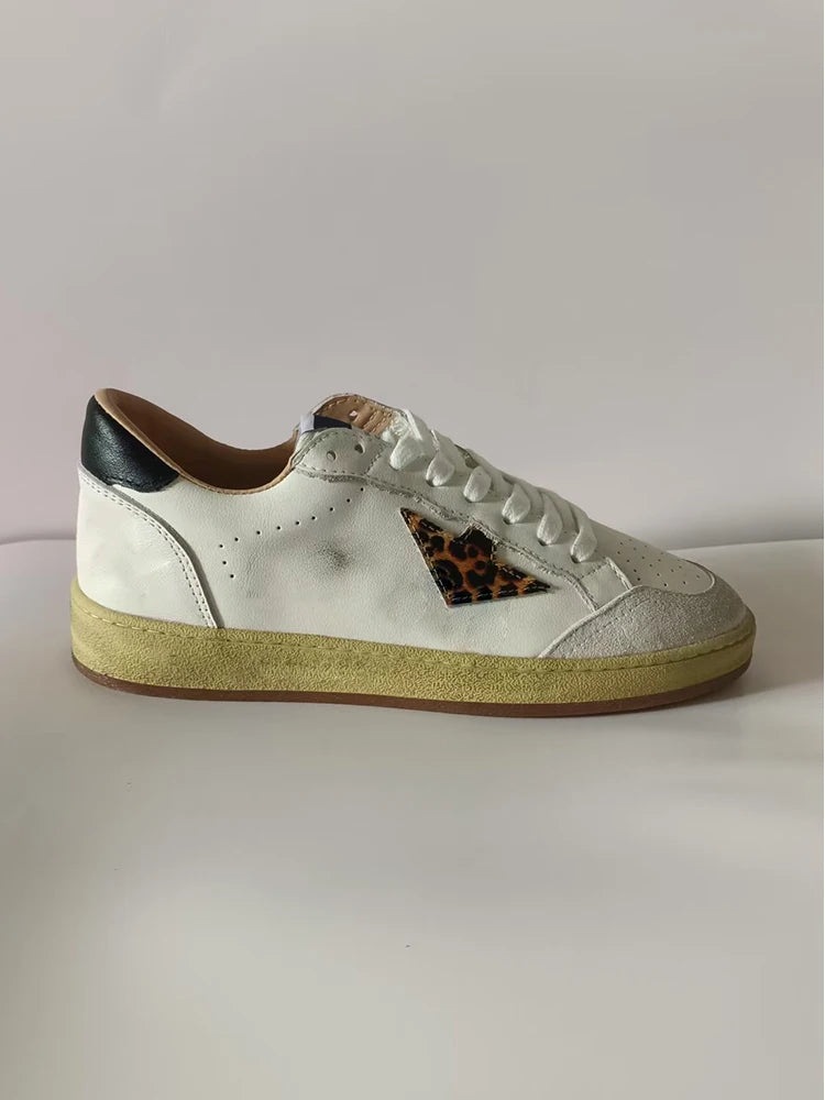 Spring Summer Fashion Outdoors Simplicity Casual Flat Bottom Low-top Shoes Women's Breathable Round Toe Patchwork Lace-Up Shoes