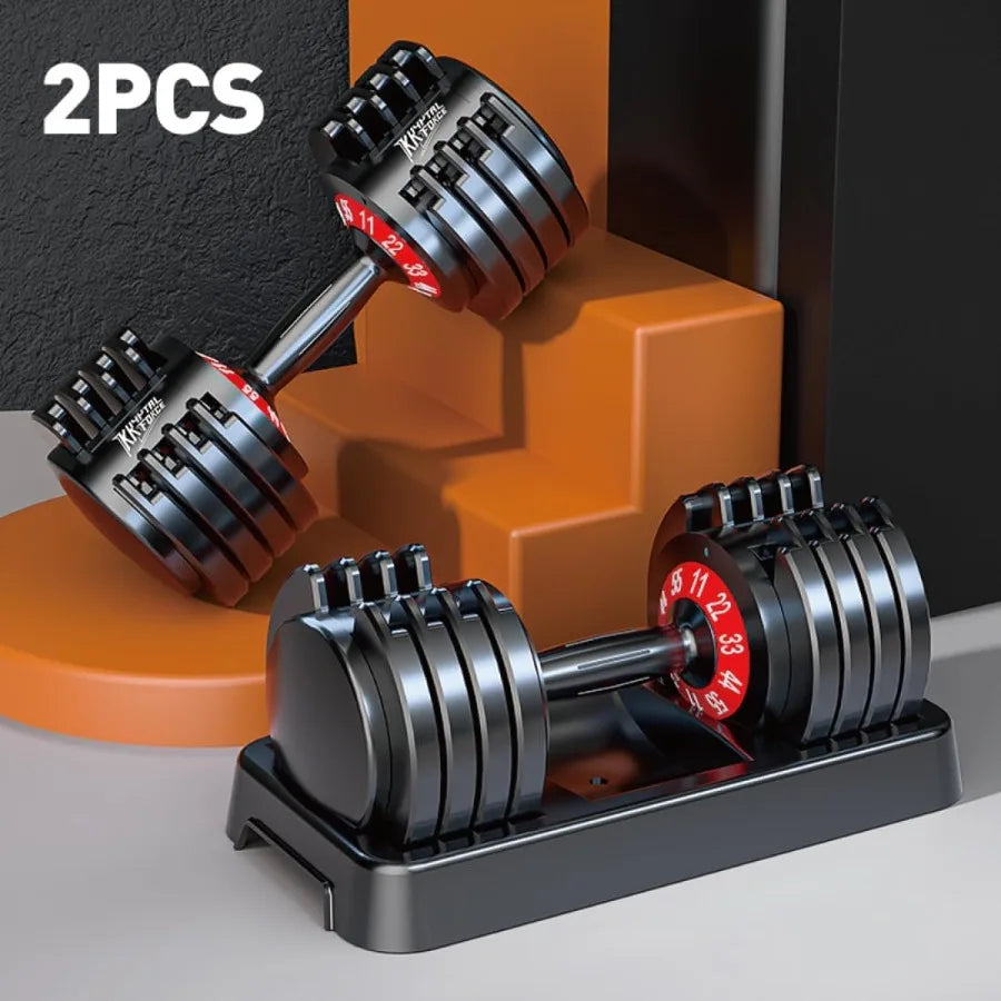 25 55lbs Adjustable Dumbbells Set of 2 for Home Gym Use 5in1 10in1 Adjustable Weights with AntiSlip Texture Handle Compact and