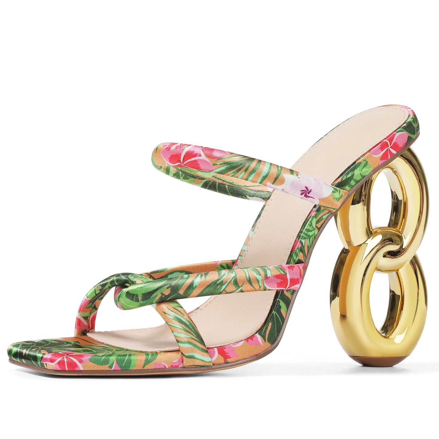 GIGIFOX New Style Women Summer Outdoor Sandals High Heel Slippers Dress Wear Slip-On Open-Toe Fashion Shoes Breathable Footwear