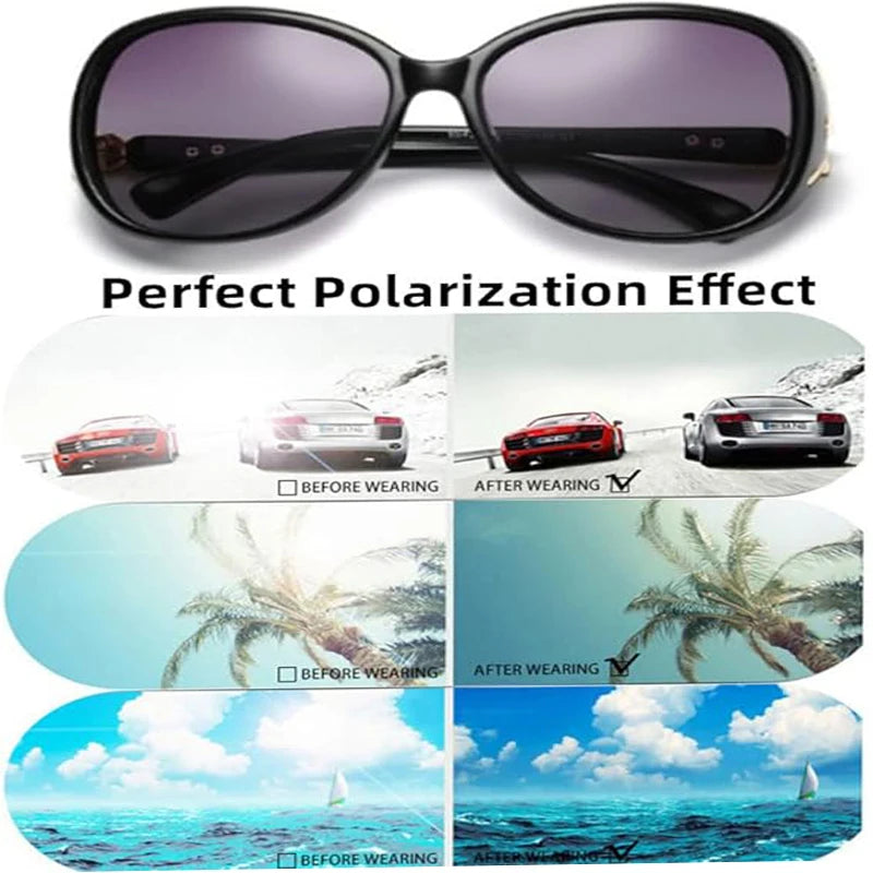 women's sunglasses, fashionable polarized sunglasses, oversized sunglasses, women's shading and UV protection