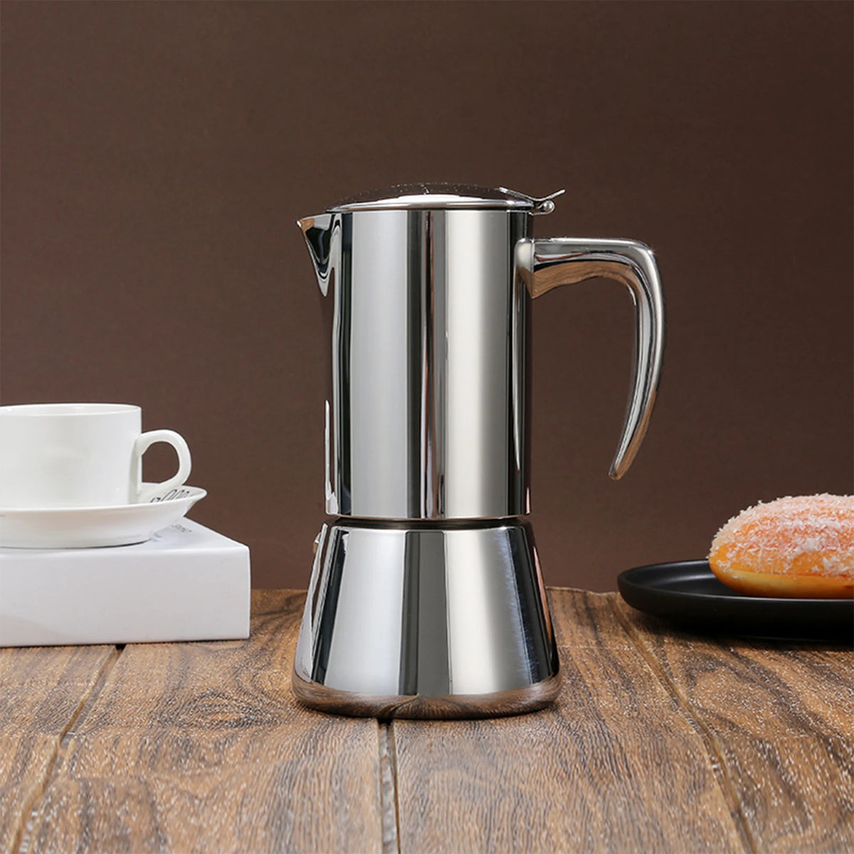 300ml/200ml Espresso Maker with Coffee Percolator Design Coffee Machine Espresso Pot Suitable for Gas Induction Stovetop Greca