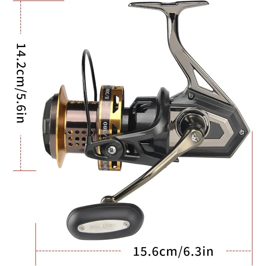 8000 10000 12000 Big Game Surf Spinning Fishing Reel with 20KG Drag Power for Saltwater Inshore and Offshore Fishing BacklashFr