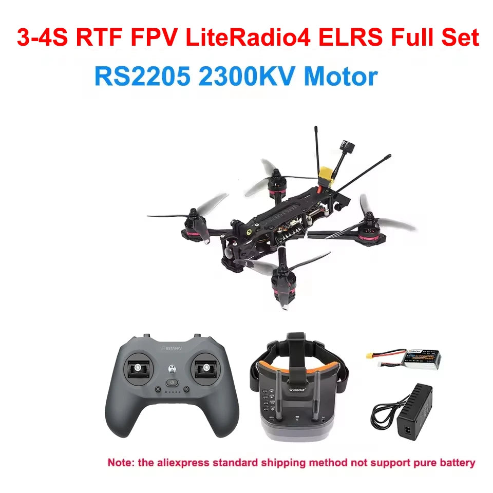 RTF XY-5 220mm FPV Racing Drone 3-4S with RS2205 2300KV Motor F4 V2 Flight Control Micro Camera 51466 Propeller Quadcopter