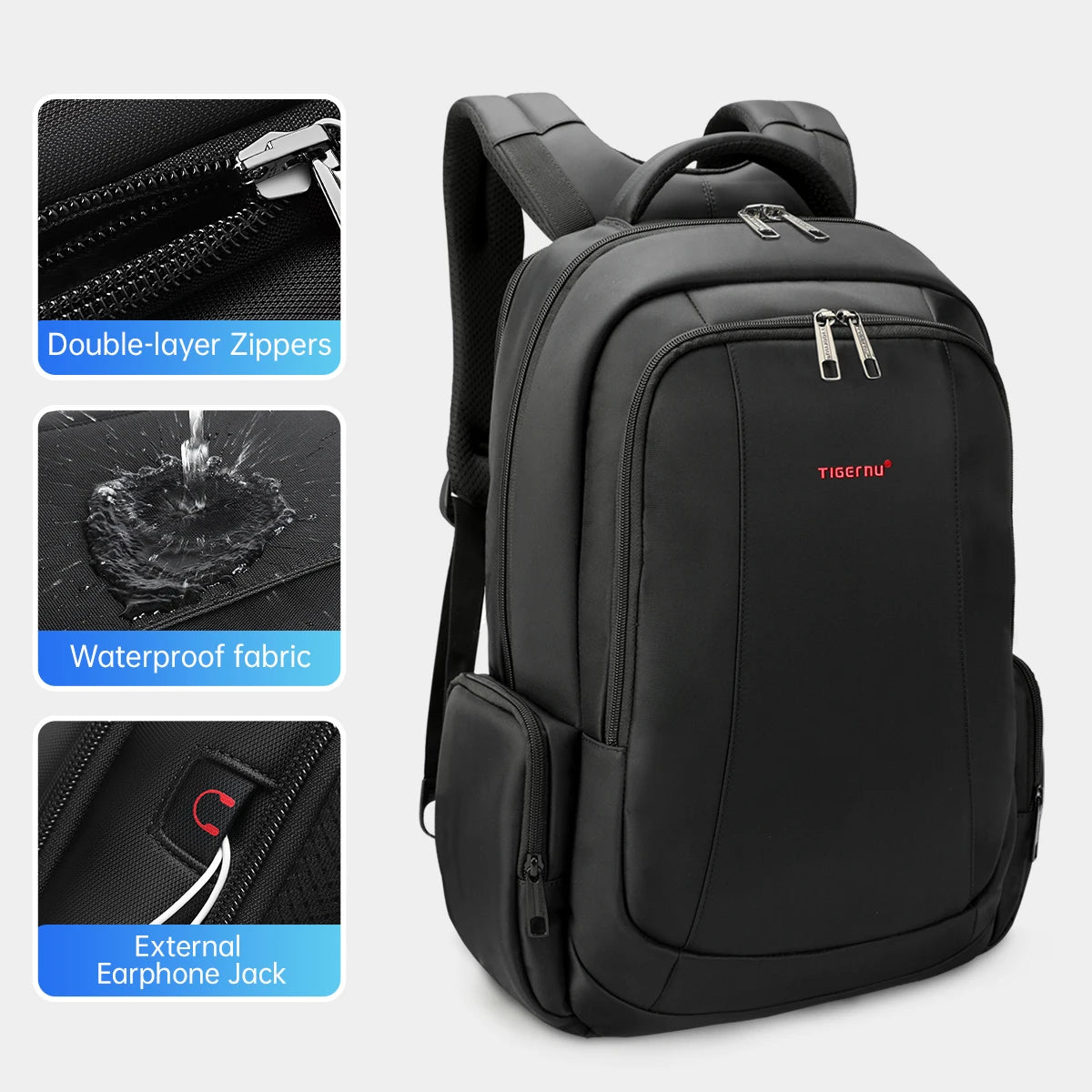 Tigernu Backpacks For Men Laptop Backpack Bags Male Travel Backpack For School USB Charging Port Schoolbag Men Mochilas Knapsack