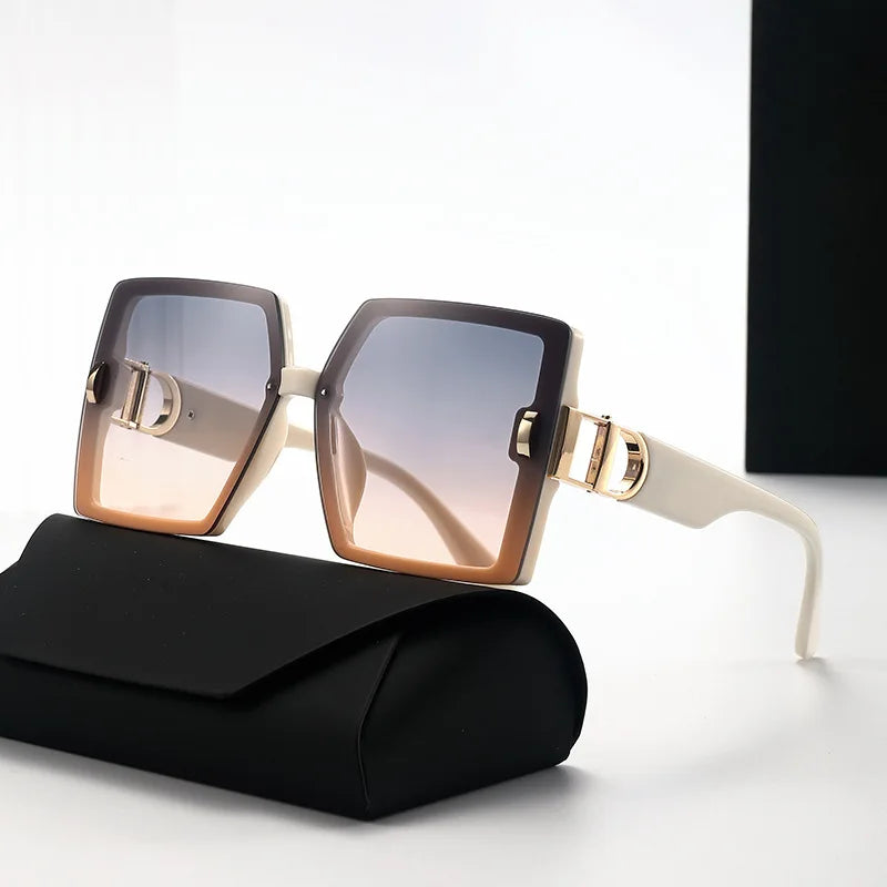 New Luxury Sunglasses for Women Oversized Eye Sunshade UV400 D-shaped Sun Glasses Fashion Eyewear Ladies Mens Sunglass 2025