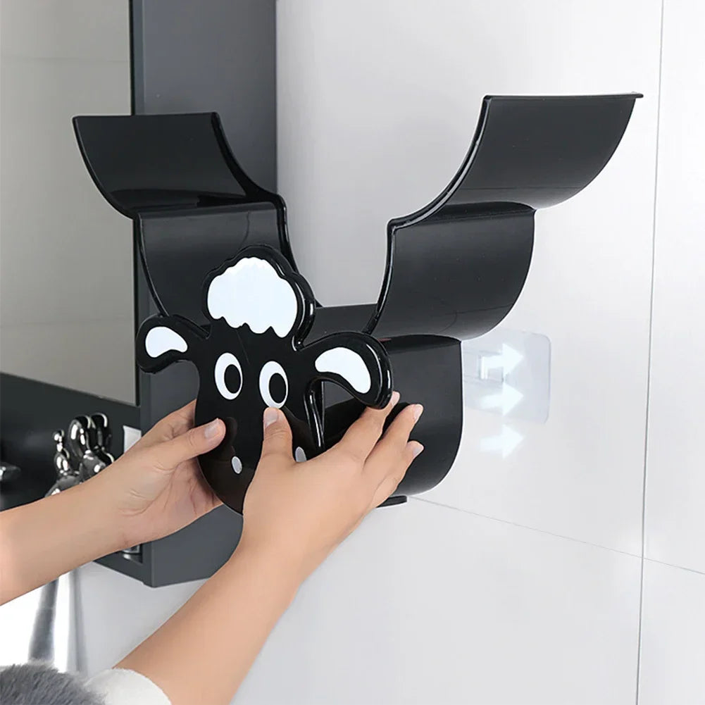 Wall Mounted Paper Storage & Organizer Sheep Toilet Paper Holder Shelves Funny Animal Toilet Paper Storage for Bathrooms Kitchen