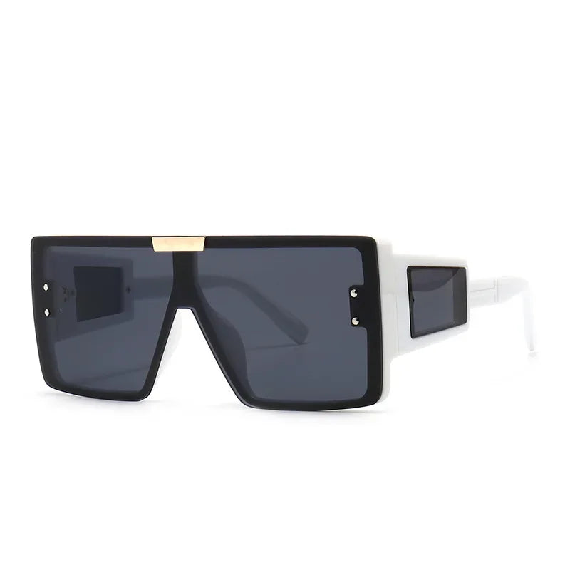 Shield Visor Mask Sunglasses Women Men 2023 Oversized Windproof Punk Glasses Square Big Frame Goggles Shades Sport UV400 Oculos
