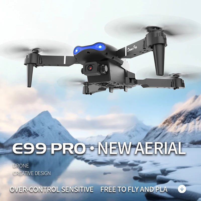2024 New E99 Pro RC Drone Professinal With Wide Angle Dual HD Camera Foldable RC Helicopter WIFI FPV Height Hold Apron Sell