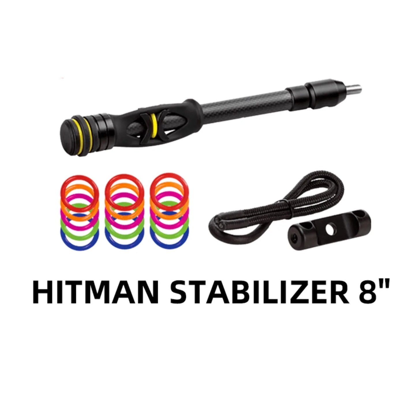 6" 8" 10" 12" Compound Bow 3K Carbon Fiber Balance Bar Archery Stabilizer Shock Absorber Damper Hunting Shooting Accessories