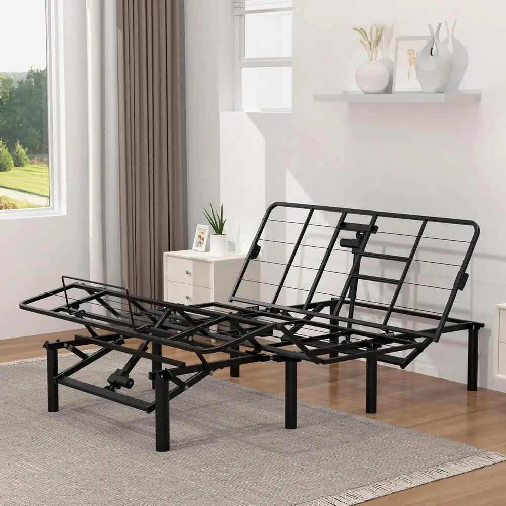 Wireless Remote Queen Electric Bed Frame, Zero Gravity Adjustable Base, Easy Assembly, Head and Foot Tilt (Basic, Queen)