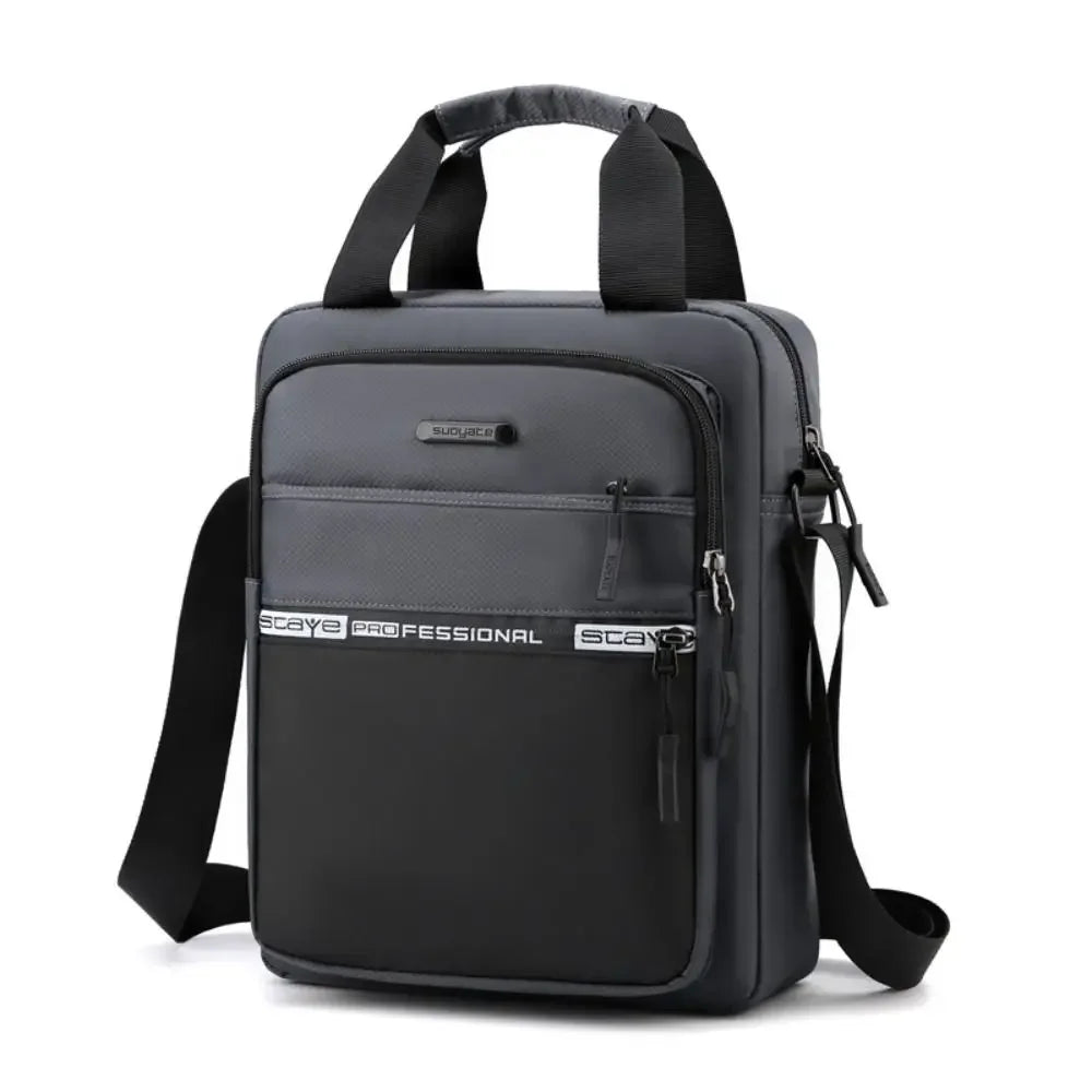 Men's Business Shoulder Bag Fashion Casual Solid Color Chest Bag Large Capacity High Quality Crossbody Bag Multifunctional Bag