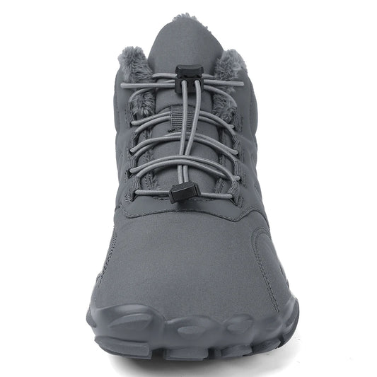 Winter Warm Running Barefoot Shoes Women Men Rubber High Ankle Boots Waterproof Non-Slip Breathable for Trekking Climbing