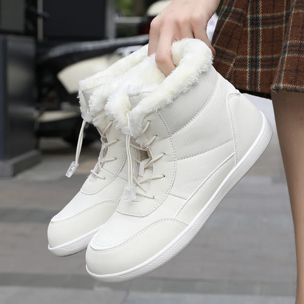 men's Barefoot Boots Fur Lined Ankle Booties Anti-Slip Walking Boots Wide Toe Box for Outdoor Hiking