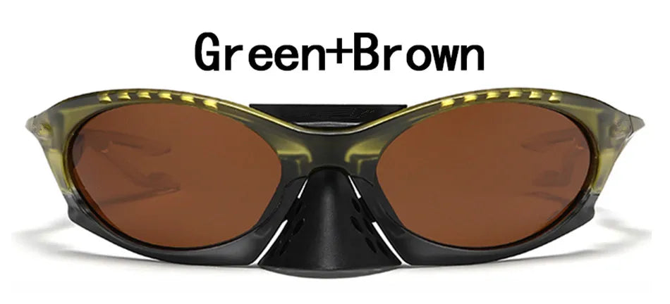 Oversized Steampunk Sunglasses Men Brand Design Mirror Punk Sun Glasses for Men Male Fishing Sports