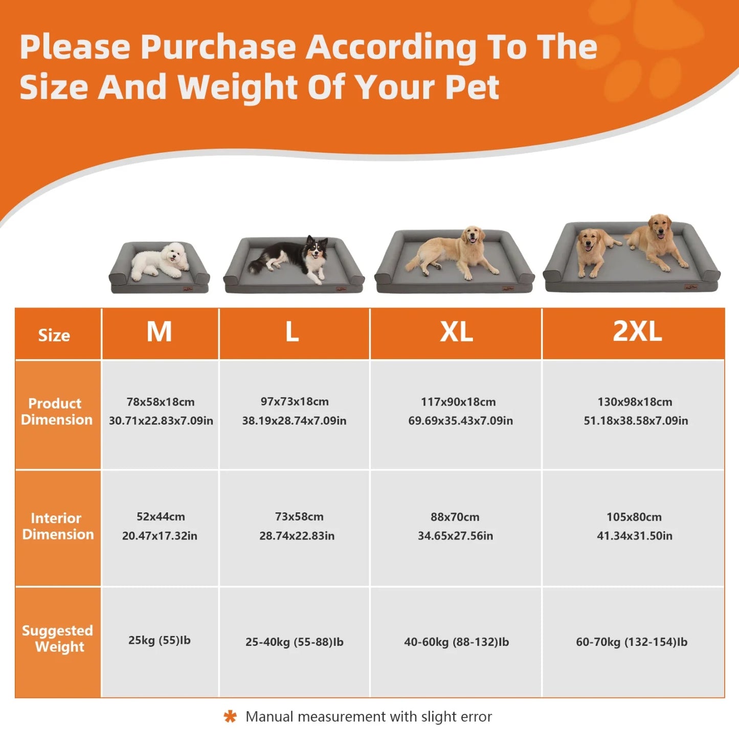 M-2XL Microfiber Leather Dog Bed Sofa Couch Bed with Supportive Bolster and Foam Base Pet Sleeping Bed for All Breed