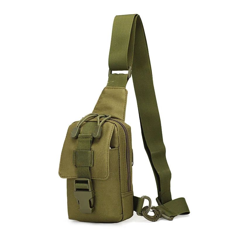 Tactical Chest Bag Outdoor Trekking Pack EDC Sports Bag Shoulder Bag Crossbody Pack Assault Pouch for Hiking Cycling Campinga