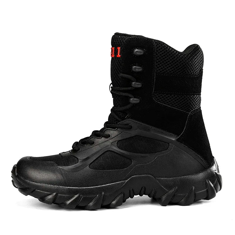 Winter Combat Training Boots Work Shoes Lightweight Mesh Breathable Military Tactical Boots 34-48 Plus Size Outdoor Hiking Boots