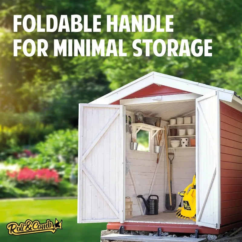 Artificial Turf Sweeper Broom by Roll & Comb, Corded Electric Power Rake for Artificial Grass, Fake Grass Cleaner for Dogs