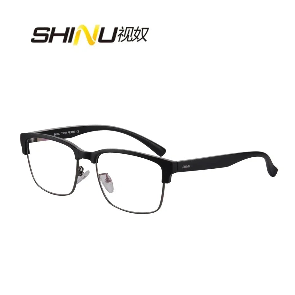 SHINU brand photochromic reading glasses man intelligent progressive multifocal lenses smart multifocal grade glasses eyepieces