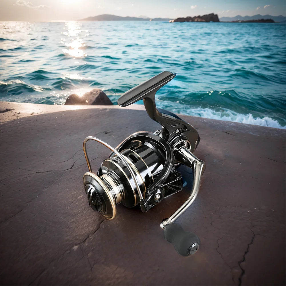 Spinning Reel Max Drag 8KG All-Metal Fishing Reel Metal Spool Handle Carp Reel Fishing Coil Wheel for Fishing