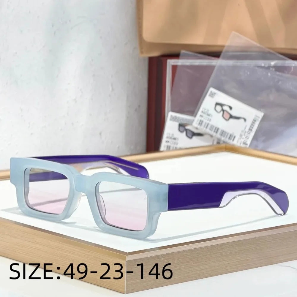 2025 Ins ASCARI Thick Acetate Sunglasses Men Classical Small Face Japan Handcrafted Designer UV400 Polarized Eyewear with Case