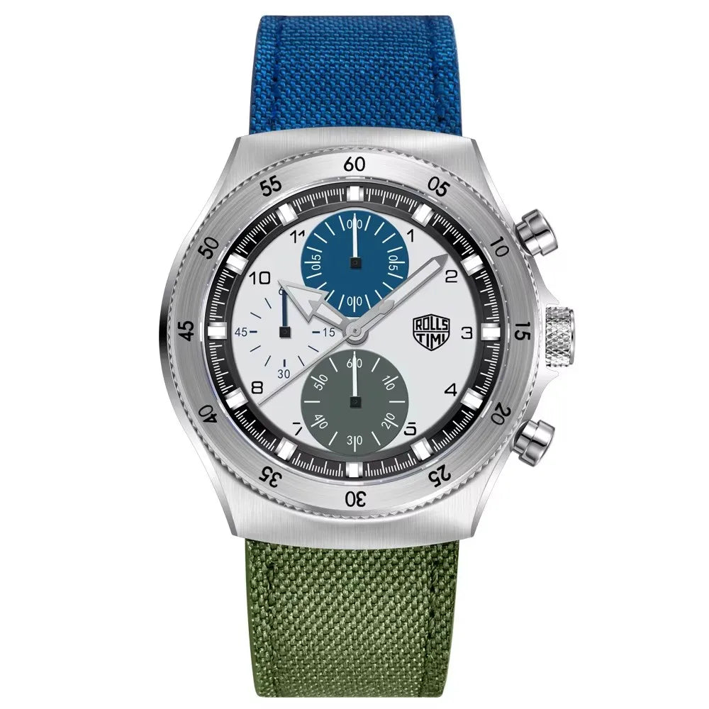 2025 New RollsTimi Mens Watches Retro Top Luxury VD55 Quartz Watch For Men Chronograph Luminous Waterproof Sports Man Gift Clock