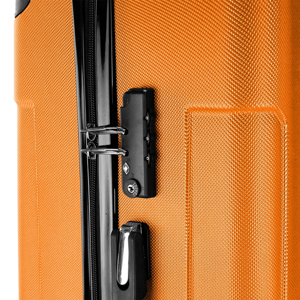 3-in-1 Portable ABS Trolley Case 20" / 24" / 28" Orange Large capacity suitcase Pull rod suitcase  suitcase set