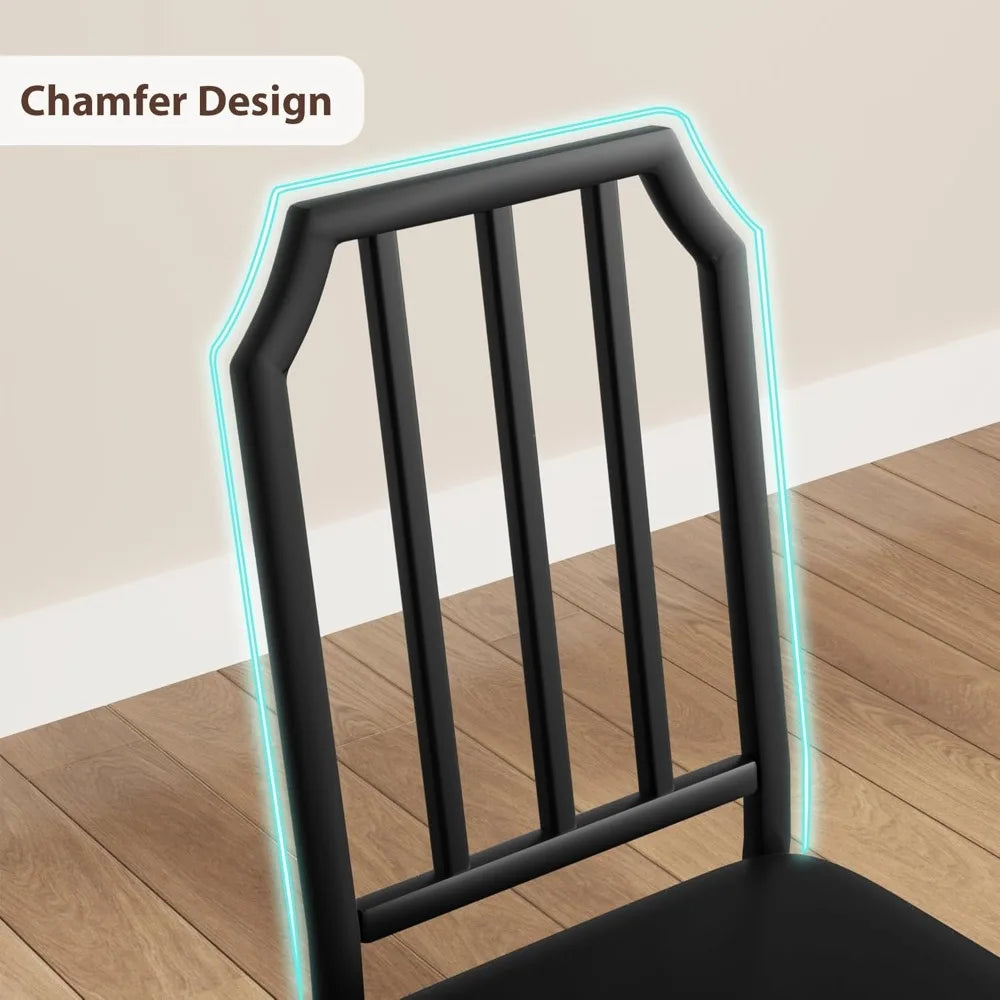 Dining Table Set for 2, Kitchen Table Chairs Set of 2 with Ultra Comfortable PU Cushion, Dining Room Table Set for 2 Furniture