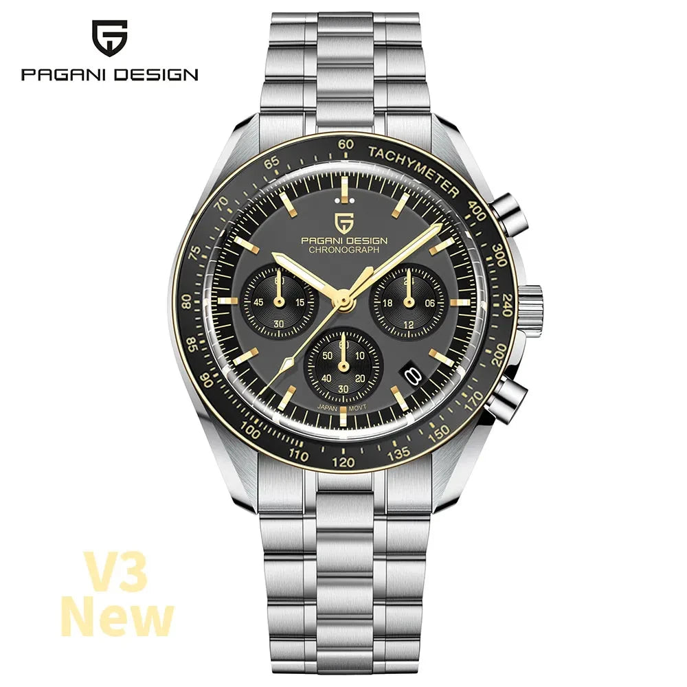 PAGANI DESIGN New Men’s Watch Chronometer Sapphire Mirror Red Quartz Watch For Men Waterproof Luminous Relogio Masculino 2026