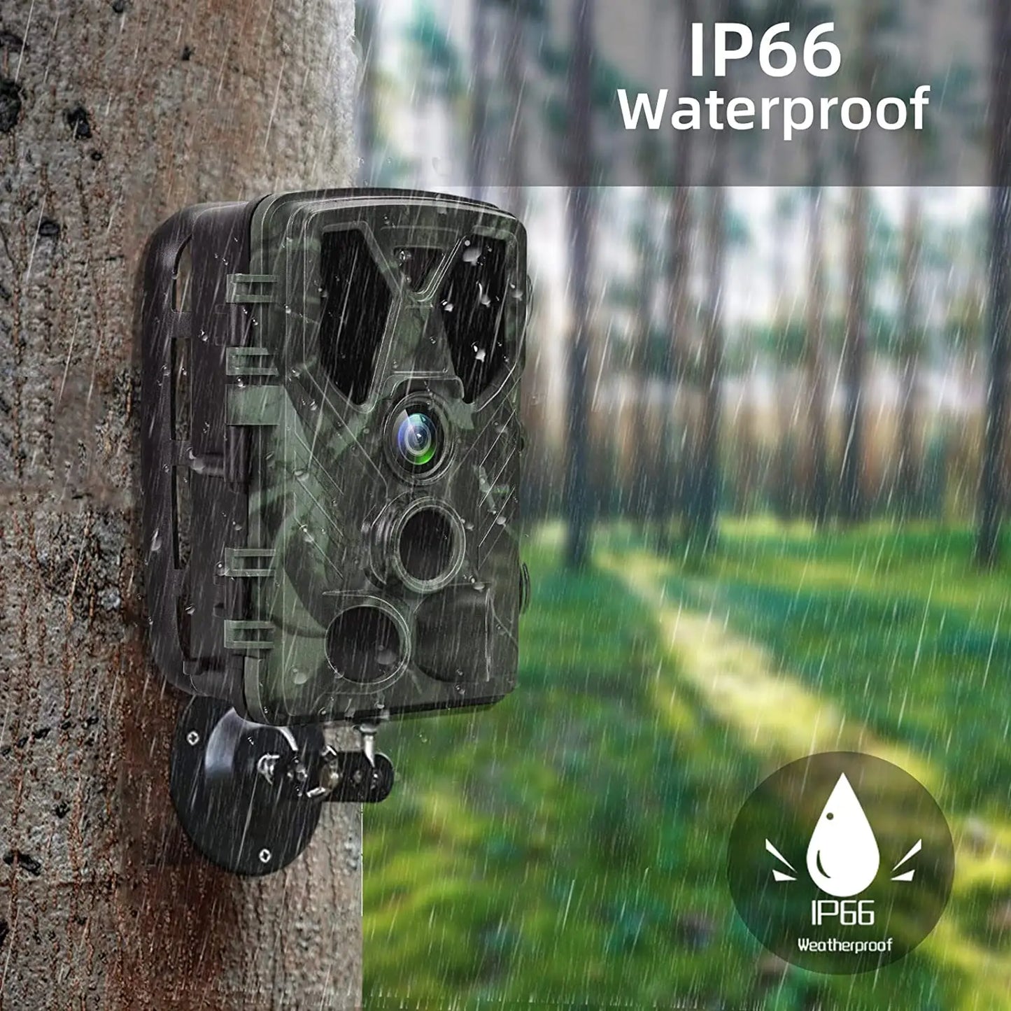 Trail Camera Wireless Hunting Cameras  36MP 2.7K 940NM IR Wildlife Night Vision PhotoTraps HC812A Surveillance Cams