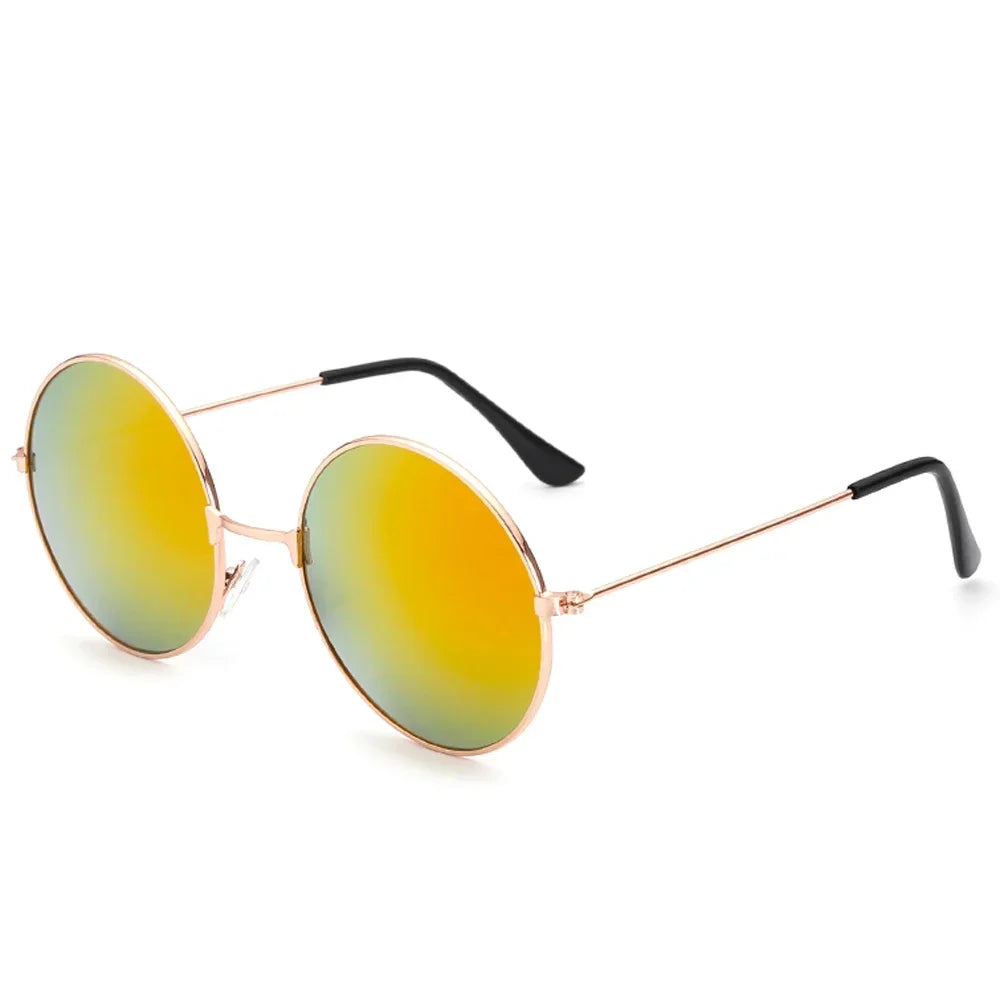 Women's Sunglasses Mens Round Ladies Fashion Mirror Glasses for Women Men Vintage UV400 Protection Sun Retro Eyewear EE09