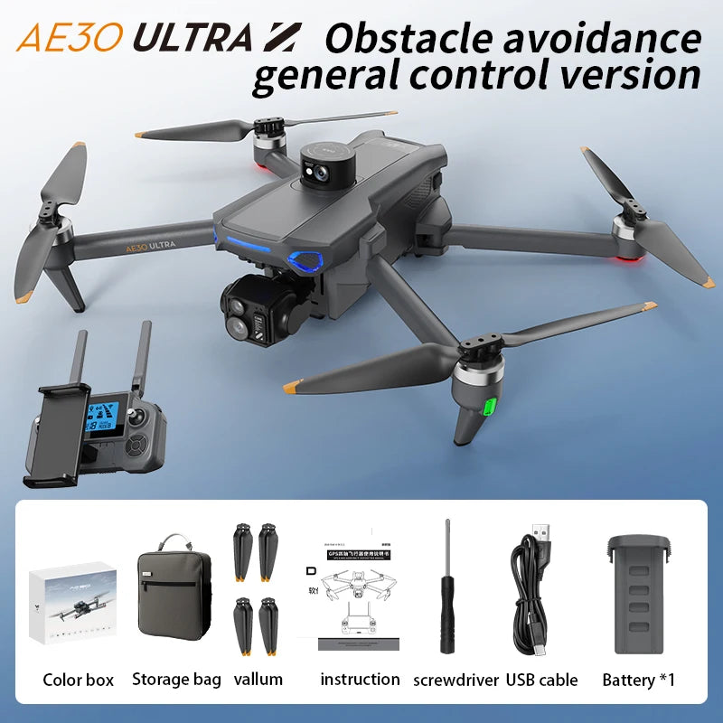 AE30 Upgrade GPS Drone 8K Dual Camera Screen control Aerial Photography Obstacle Avoidance 5G Transmission Dron Quadrotor