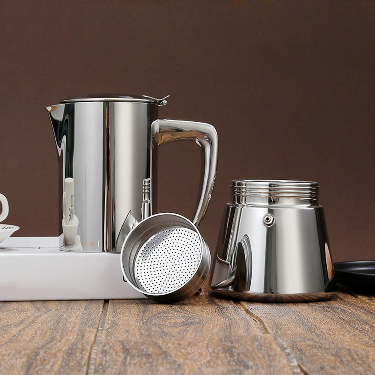 300ml/200ml Espresso Maker with Coffee Percolator Design Coffee Machine Espresso Pot Suitable for Gas Induction Stovetop Greca