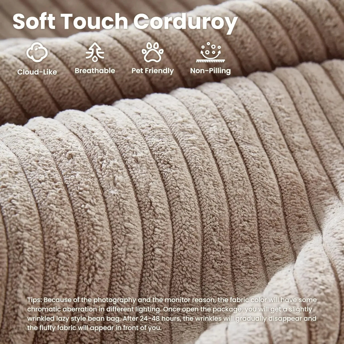 67'' Chaise Lounge Chair Indoor, Oversized Upholstered Sofa Bed, Sleeper Couch Reading Chairs Fluffy Plush Corduroy Cloud Sofas