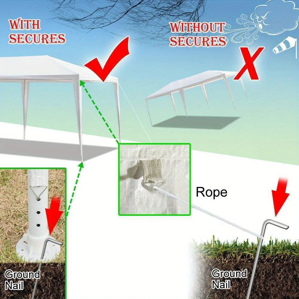 Outdoor 10'x20'Canopy Party Wedding Tent Heavy Duty Gazebo Pavilion Cater Events