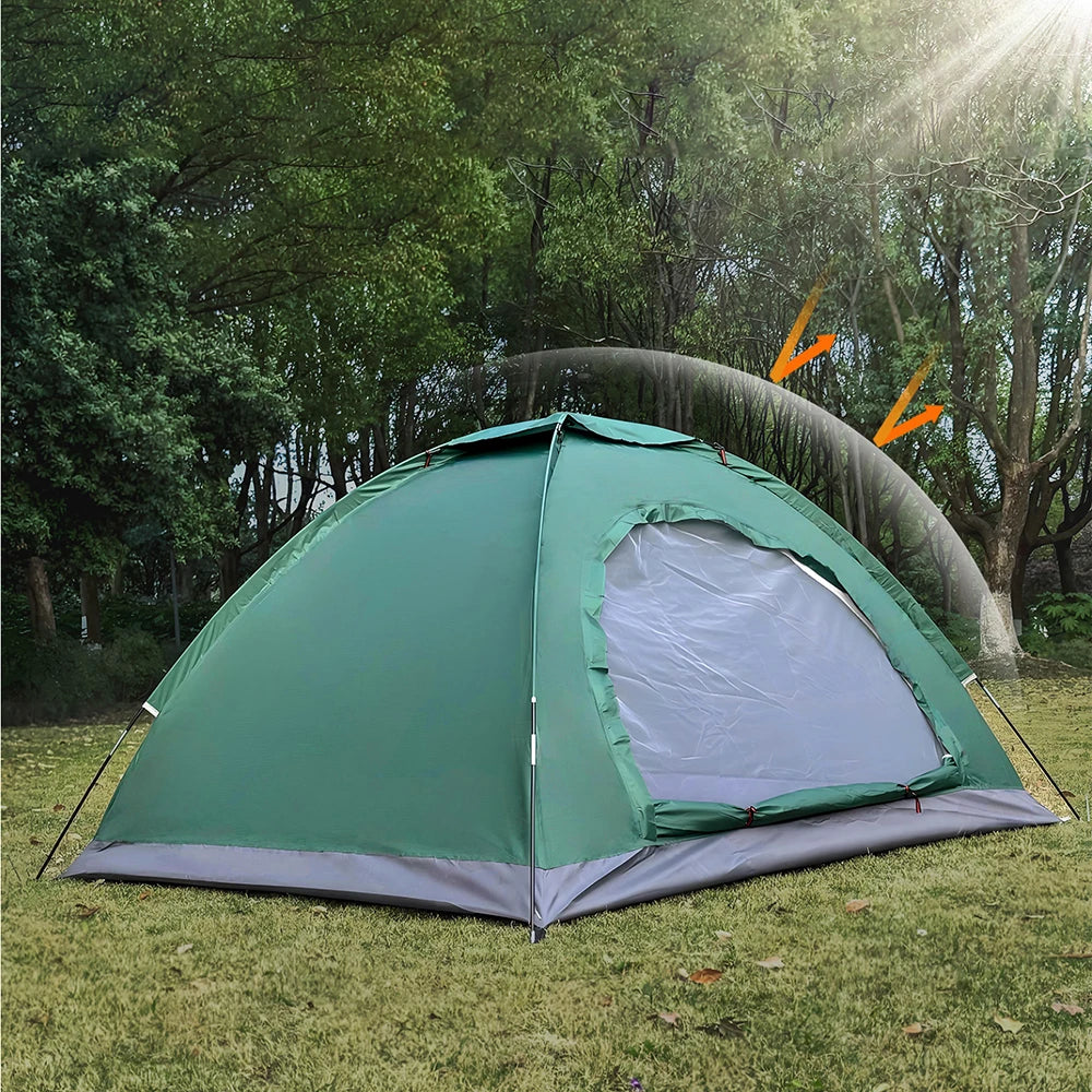 Sightseeing Tents for 2 Person, Outdoor Lightweight Camping Tent for Park, Hiking, Good Breathability Single Layer Tent