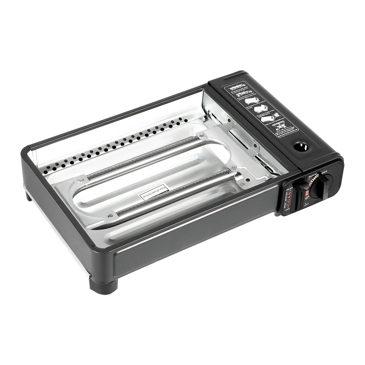 Portable Camping Grill Gas Stove, Butane Gas Burning Grill Cooker 0.25-0.3MPa for Ooutdoor Traveling Grilled meat, Vegetables