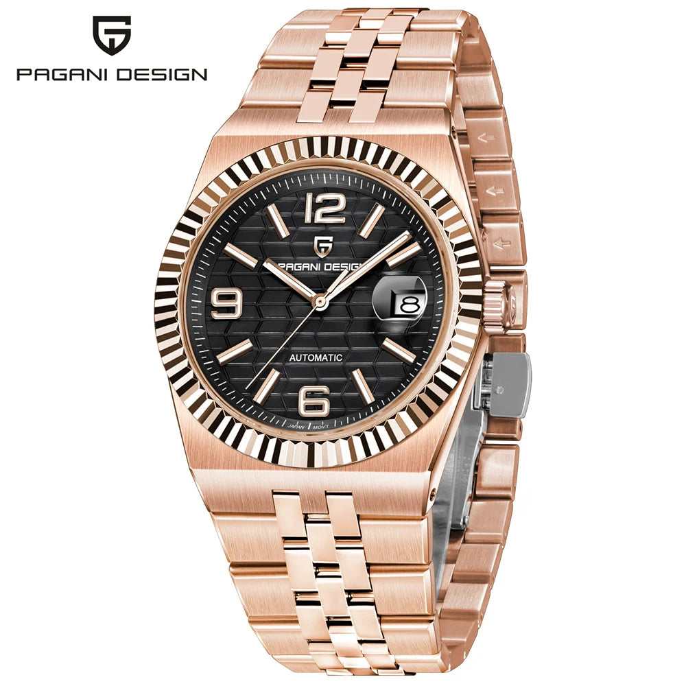2025 New  PAGANI DESIGN 3D Rhombus Dial Luxury Automatic Watch For Men Stainless steel Mechanical Wrist watches Sapphire crystal