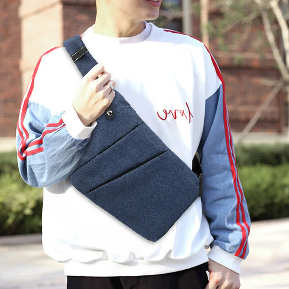 Slim Sling Bag Anti-thief Crossbody Bags Security Adjustable Strap Nylon Multifunctional Simple Portable for Outdoor Fitness